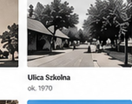 Jak zmieniał się Sadków? — grafika demonstracyjna motywu Sadków